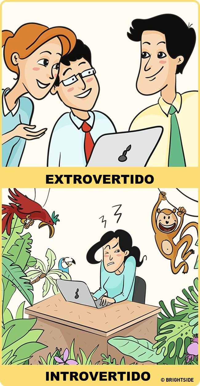 introvertidos e extrovertidos