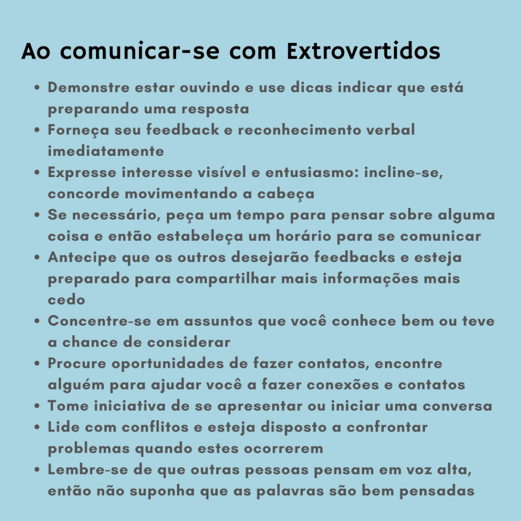 Como extrovertidos e introvertidos diferem na comunicação