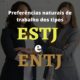 Preferências naturais de trabalho dos tipos ESTJ e ENTJ