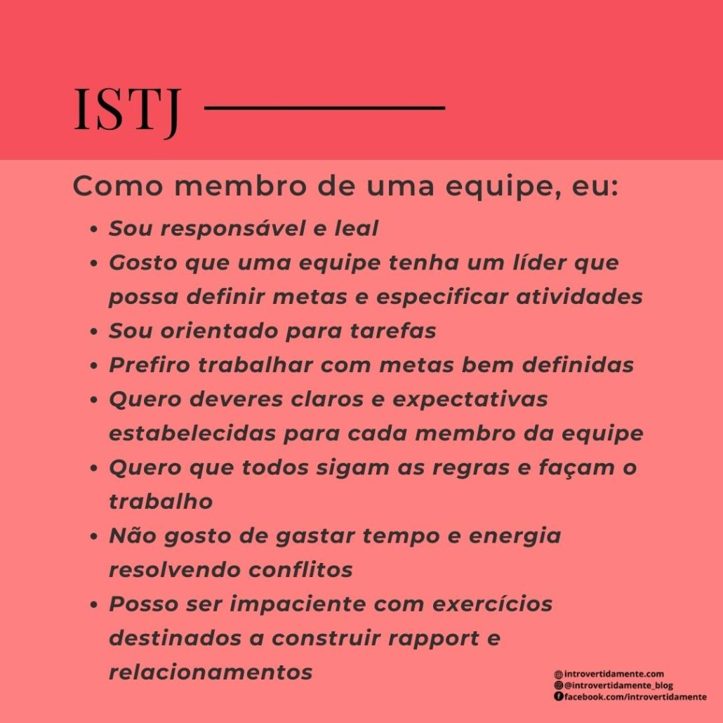 ISTJ do MBTI